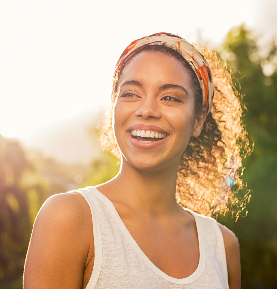 dental patient smiling.