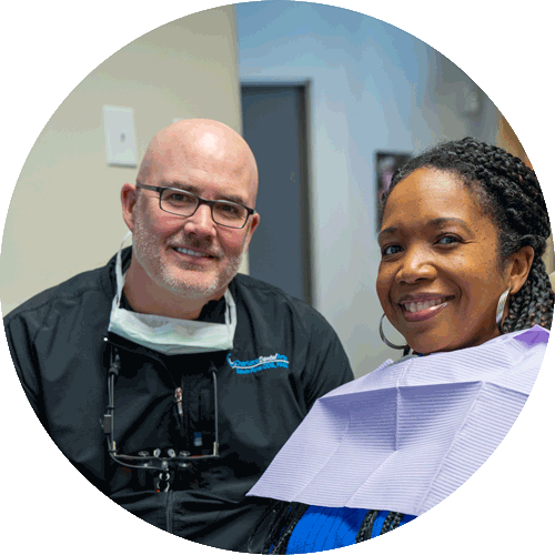 Dr. Porter Smiling With A Cosmetic Dentistry Patient