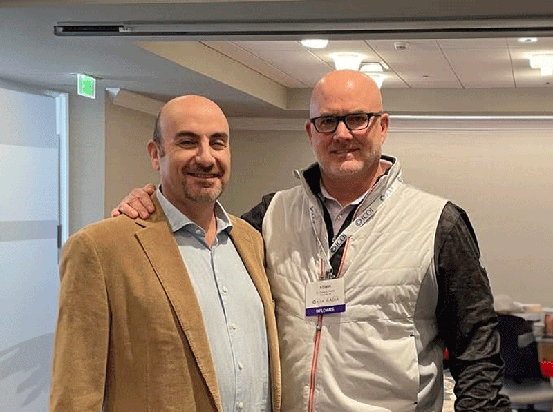 Dr. Porter is pictured with Dr. Louie Al-Faraje, a distinguished figure in Oral Implantology, at the ICOI symposium in San Diego. Dr. Al-Faraje's role as a Founder at Novadontics Software and Chairman at the California Implant Institute highlights his commitment to advancing the field through education and innovation.