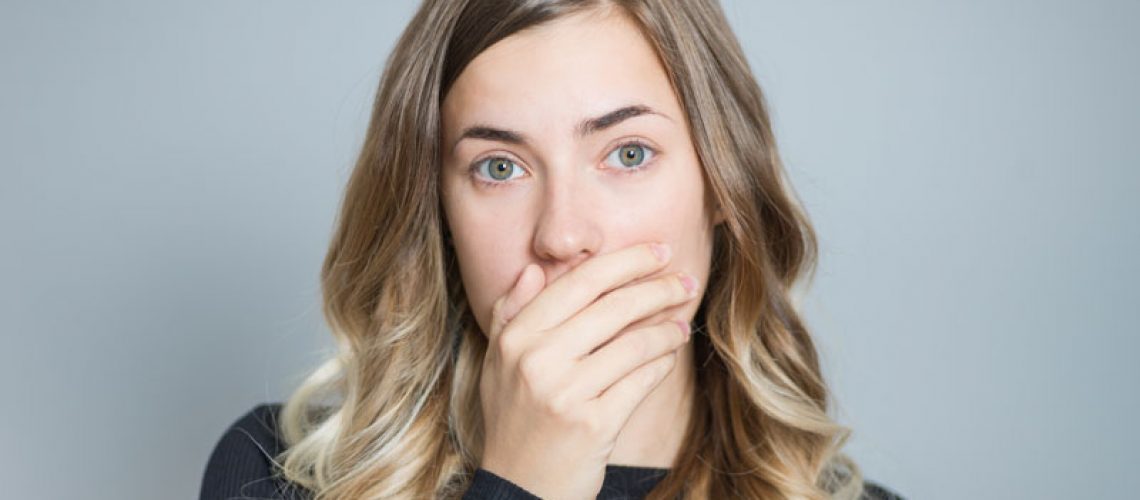 a dental implant patient with a mouth of missing teeth.