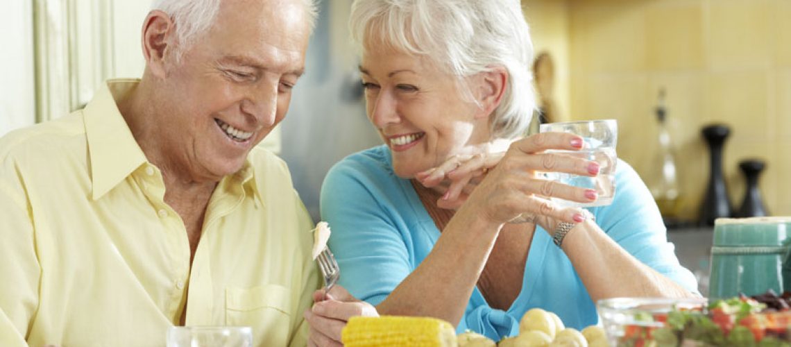 Dental Implant Patients Eating Together